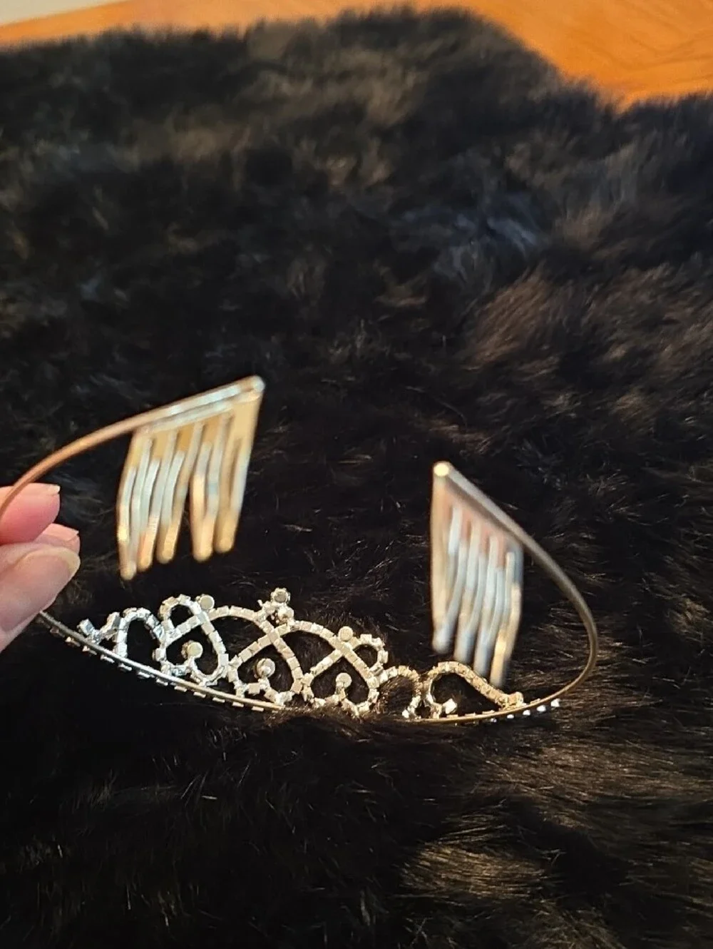 Crystal Rhinestone Tiara Headband - Clear Stones